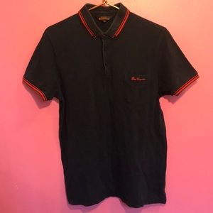 Ben Sherman blue & red/orange polo
